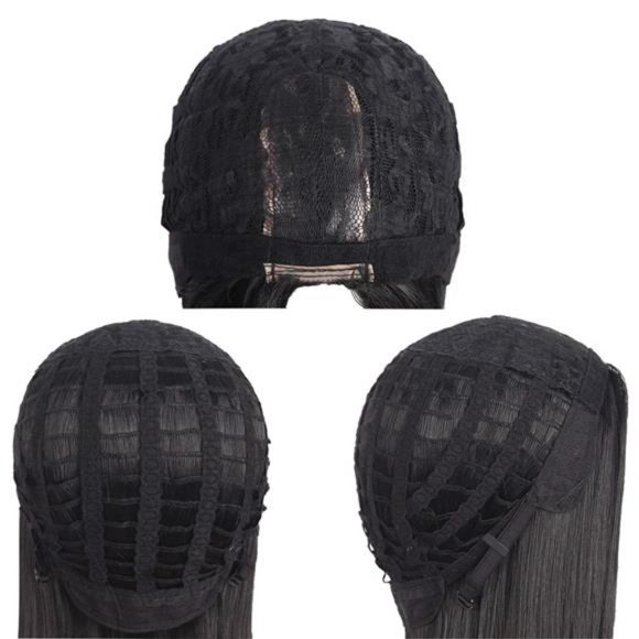 40 Inch/ 100 cm Carve Long Straight Cosplay Wig Anime Costume Party Wig (Black) - Picture 3 of 4